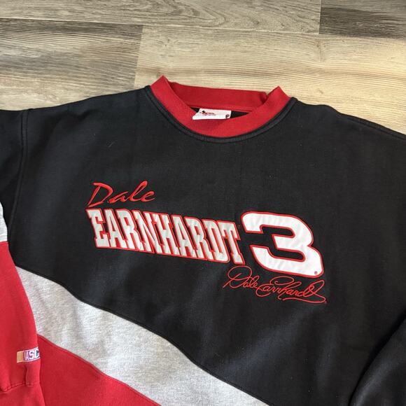 Vintage Chase NASCAR Sweatshirt XL Red Black Dale Earnhardt Crew Neck Pullover - Picture 2 of 5